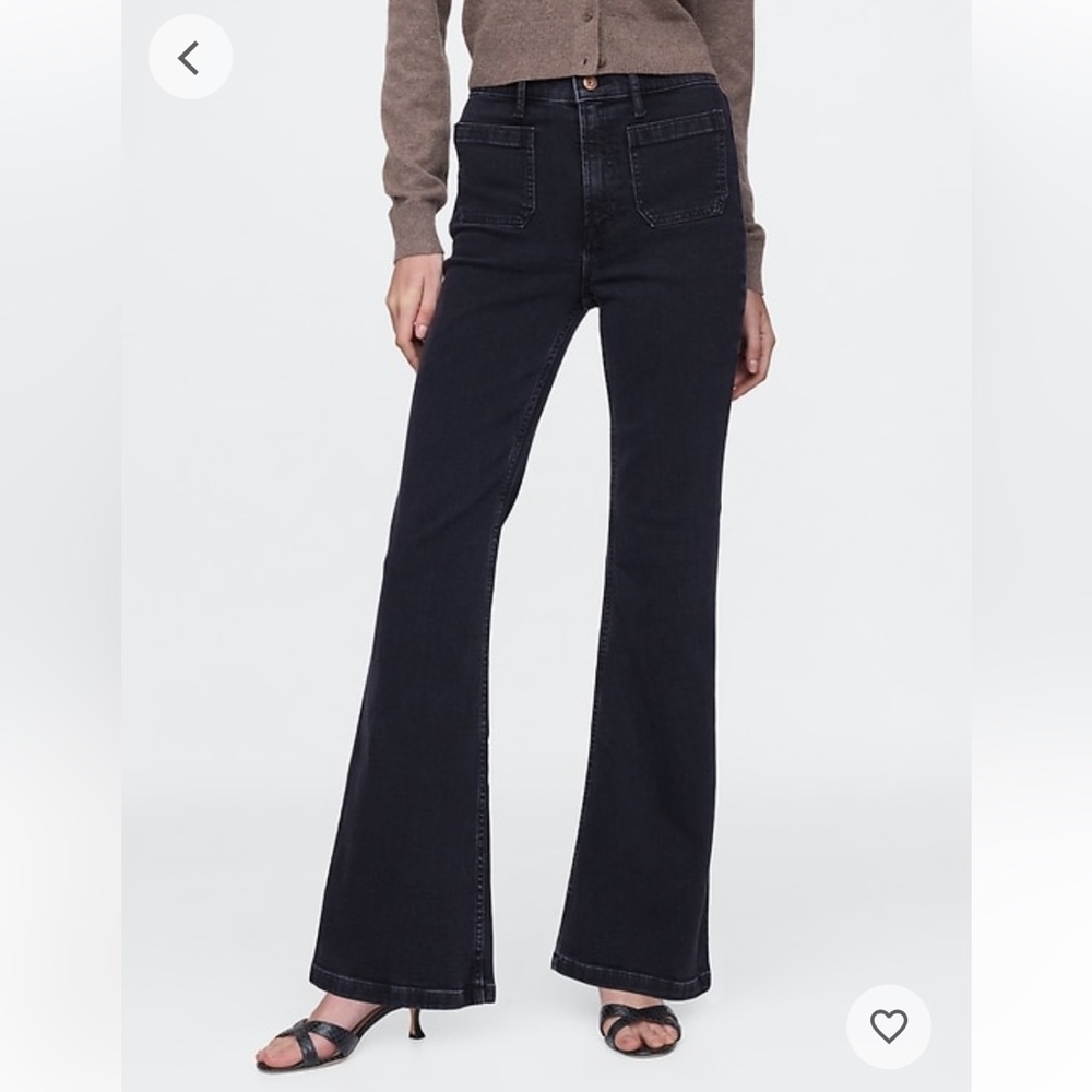 GAP 70s Flare High Rise Jeans size 16 - Black